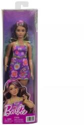 Mattel Barbie: Fashionista divatbaba virágos lila ruhában (JJN57) - jatekbolt