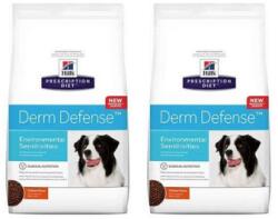 Hill's Prescription Diet Canine Derm Defense allergiás kutyák számára 24 kg (2x12 kg)