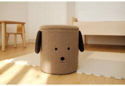 CHOMIK Taburet pliabil cu spațiu de depozitare 28 x 28 x 34 CM bej închis *4274 (CH-PHO4274)