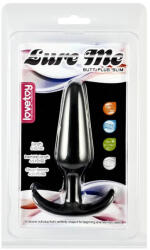 Lovetoy Fenékdugó, Lovetoy, Lure Me Classic L, 11-15 cm, fekete, szilikon, vízálló, kúpos, sima felületű, biztonságos fogóval, uniszex