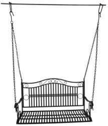 Garden Pleasure Fekete fém kerti hintaágy Cumbal - Garden Pleasure