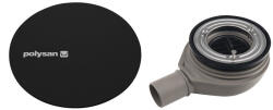 SAPHO POLYSAN MIRAI zuhanytálcaszifon, 90mm, DN40, matt fekete fedő (72730B) (72730B)