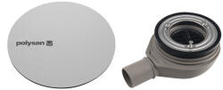 SAPHO POLYSAN MIRAI zuhanytálcaszifon, 90mm, DN40, INOX fedő (72730) (72730)