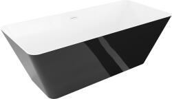 Mexen Velo Slim, szabadon álló kád 170 × 75 cm, fényes fehér, fehér túlfolyóval, 52811707500-20 (52811707575-20)