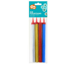 GoDan Set 4 artificii pentru tort, inaltime 18 cm holographic GD652 Artificii petrecere (GD652)