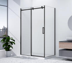 SAPHO Gelco Dragon black zuhanykabin átlátszó üveggel 1400x800 mm, matt fekete profil GD4614B-01 (GD4614B-01)