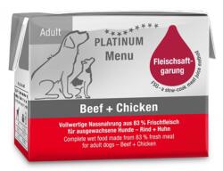 PLATINUM Menu Beef+Chicken - nedvestáp felnőtt kutyák számára 90 g