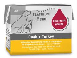 PLATINUM Menu Duck+Turkey - nedvestáp felnőtt kutyák számára 90 g