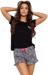 Cornette Pijama dama CORNETTE 520/334 LOVE SYMBOLS negru: S (33089 S)