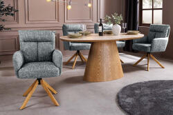 Maddison Design forgószék Maddison V zöld tölgy lábak