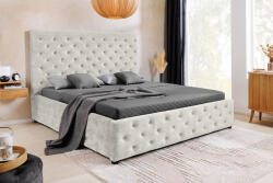 Laney Design ágy Laney 180 x 200 cm pezsgő bézs bársony ágyneműtartóval