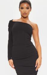 Prettylittlething Z3C315 Prettylittlething Aszimmetrikus Fekete Ruha MIDI 44 XXL