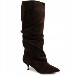 CheBello 4860 Klasszikus Bokacsízmák Velúr Bőr Barna 37 (4860-105-000-PSK-S393 Brąz)