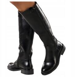 Casu Fekete Női Bakancs Térdig érő Kényelmes Tiszti Melegítő Divatos R 37 (7097990000373)