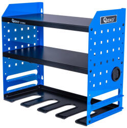 GEKO Fém szerszámtartó polc elektromos gépekhez, 4 foglalattal (G10842)