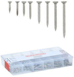 Black & Decker Csavar készlet fa PZ1-PZ2 332db Black&Decker (BXCHSF7046)