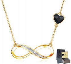 Mennica Świdnicka Arany Nyaklánc Ezüst 925 Gravírozás Ajándék Strassz Szív Infinity