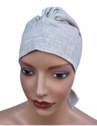 Eva Design Női lenvászon kendő a fejre Tess világos Bézs turbán nyárra Lengyel termék (turban wiosenny)