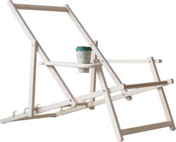 AtmoWood Fából készült kerti nyugágy építése italtartóval (Stelaż z podłokietnikami i uchwy)