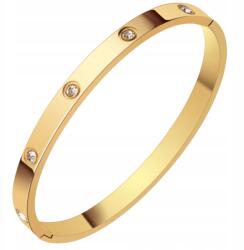 EdiBazzar Arany karkötő ajándék merev kő cirkónia sebészeti acél