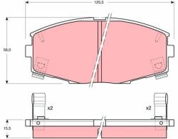 TRW Sada brzdových platničiek kotúčovej brzdy TRW GDB880 (GDB880)