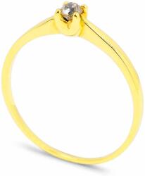 White & Black Eljegyzési gyűrű - 3, 0mm antik gyémánttal - arany (AU9731)