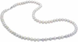 White & Black Édesvízi tenyésztett gyöngysor fehérarany díszekkel - 5, 0mm - 42cm - AAA (GY1147)