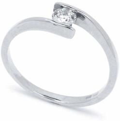 White & Black Eljegyzési gyűrű - 3, 6mm gyémánttal - fehérarany (AU14279)