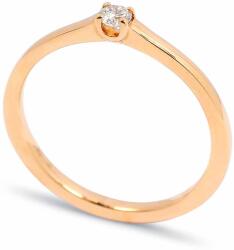 White & Black Eljegyzési gyűrű - 2, 8mm gyémánttal - rosegold (AU12967)