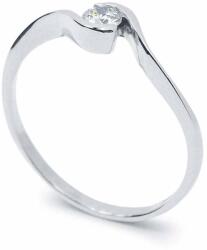 White & Black Eljegyzési gyűrű - 3, 4mm gyémánttal - fehérarany (AU14280)