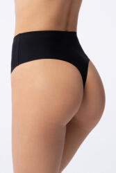 Julimex Simple String Maxi magas derekú varrásmentes tanga, fekete, S