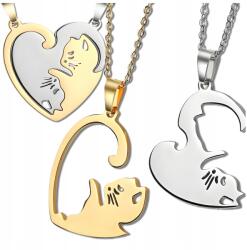 EdiBazzar Nyaklánc Best Friends Barátság Szett Arany Ezüst Macskák 2db Yin Yang (Naszyjnik Przyjaźni BEST FRIENDS Zestaw)