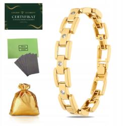 Golden Celebrity Elegáns Arany Női Karkötő Strasszokkal Masszív, Modern 19, 5 CM (Damska bransoletka na reke dla kobiety święta)