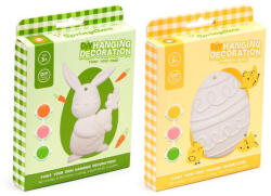 PUCKATOR Húsvéti kreatív szett, festhető gipsz függődísz, húsvéti nyuszi vagy tojás, Springtime (PCT-DIY09) - mesescuccok