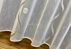 fuggonyoutlet Méteráru, Voile, Roshan, fehér alapon Mogyoró, 175 cm