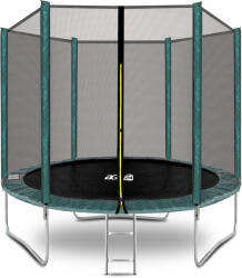 AGA Trambulin 250 cm Sötétzöld + védőháló + létra (MRT1008DG)