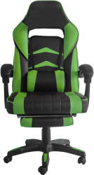 AGA irodai szék fekete - zöld lábtartóval (MR2040GREEN)