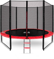 AGA Trambulin 305 cm Piros + védőháló + létra (MRP1010RED)