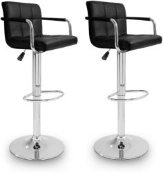 Aga 2x bárszék karfával Fekete (MR2010Black-2)