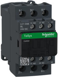 Schneider Electric Kisfogy. DC, 18, 5kW/38A (400V, AC3), csavaros csatlakozás, 1Z+1NY LC1D38BL