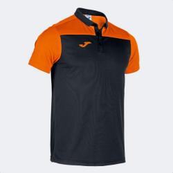 Joma HOBBY II SHORT SLEEVE POLO póló fekete narancs 2XL