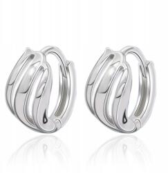  Women Beautiful Kerek fülbevaló Silver Zirconia Earrings - allegro - 2 345 Ft