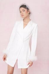 Nasty Gal Z0A002 Nasty Gal Fehér Blézer Ruha 40 L