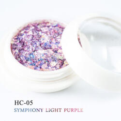  Díszítő flitter, világos lila színben, hatszögletű, vegyes méretű