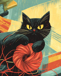 Alkotásutca Fonalvadász - Számfestő készlet kereten 40x50