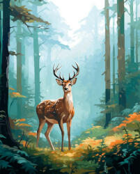 Alkotásutca Erdőőrség - Számfestő készlet kereten 40x50