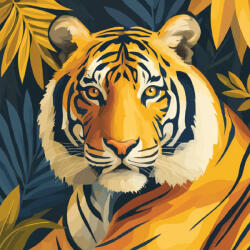 Alkotásutca Csodálatos tigris - Számfestő készlet kereten 40x40