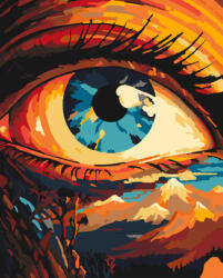 Alkotásutca Látomás a hegyekről - Számfestő készlet kereten 40x50