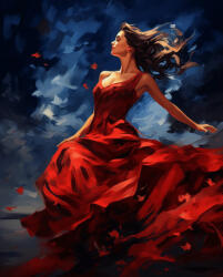 Alkotásutca A mozdulat szépsége - Számfestő készlet kereten 40x50