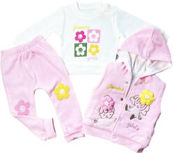Baby 3részes babaruha szett - Flowers Méret: 80 (9-12hó)